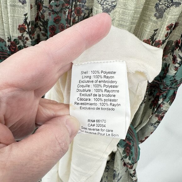 ANTHROPOLOGIE BHANUNI BY JYOTI maxi dress floral beaded sleeveless ruffle 4 - Picture 10 of 11